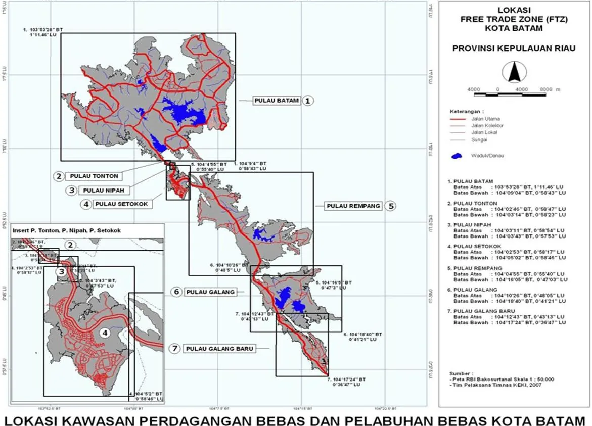 FTZ Batam area map